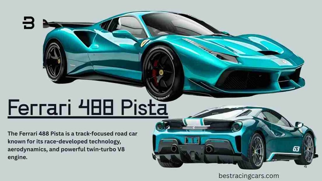 Red Ferrari 488 Pista, a track-focused sports car, on a list of the best racing cars in Alaska for 2025.