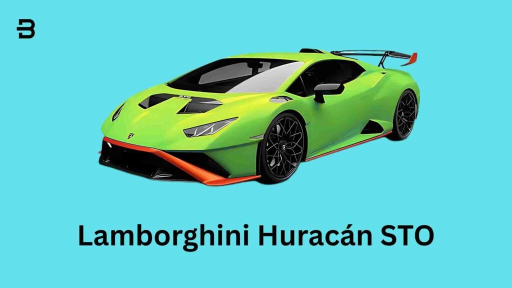 Lamborghini Huracán STO race car on a circuit.