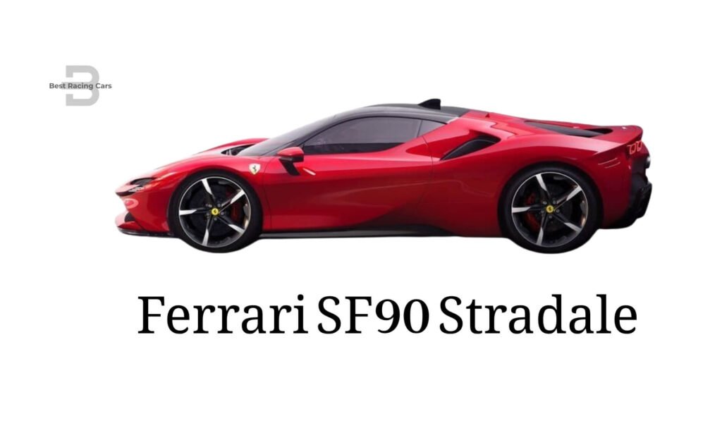 Ferrari SF90 Stradale red hybrid hypercar accelerating on Alabama highway in 2025