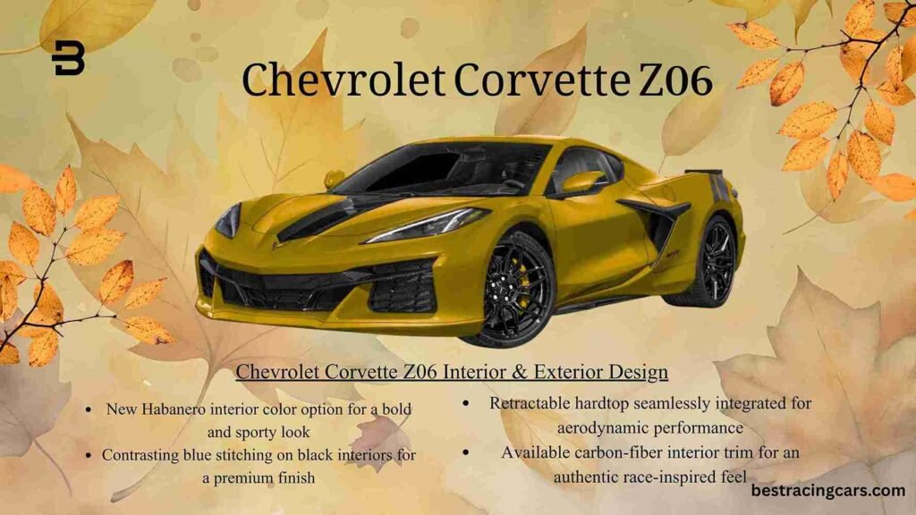 Chevrolet Corvette Z06, an American supercar with a retractable hardtop, featured among the best racing cars in Illinois.