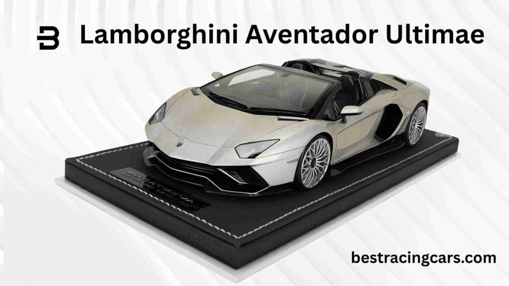 Lamborghini Aventador Ultimae in a dynamic side view, showcasing its low, aggressive wedge-shaped design.