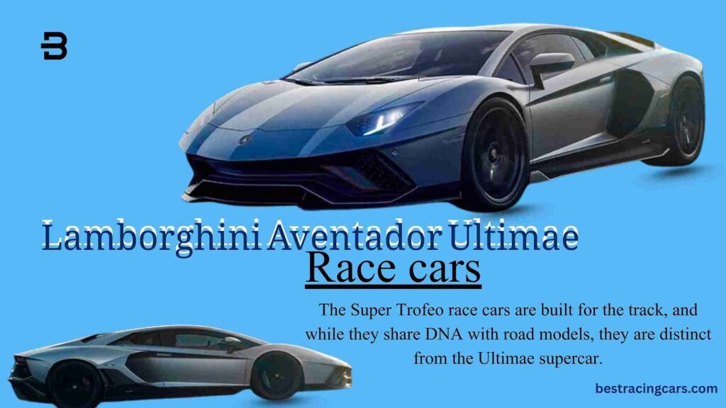The aggressive, low-slung profile of a Lamborghini Aventador Ultimae supercar in a striking blue, showcasing its iconic sharp angles and scissor doors.