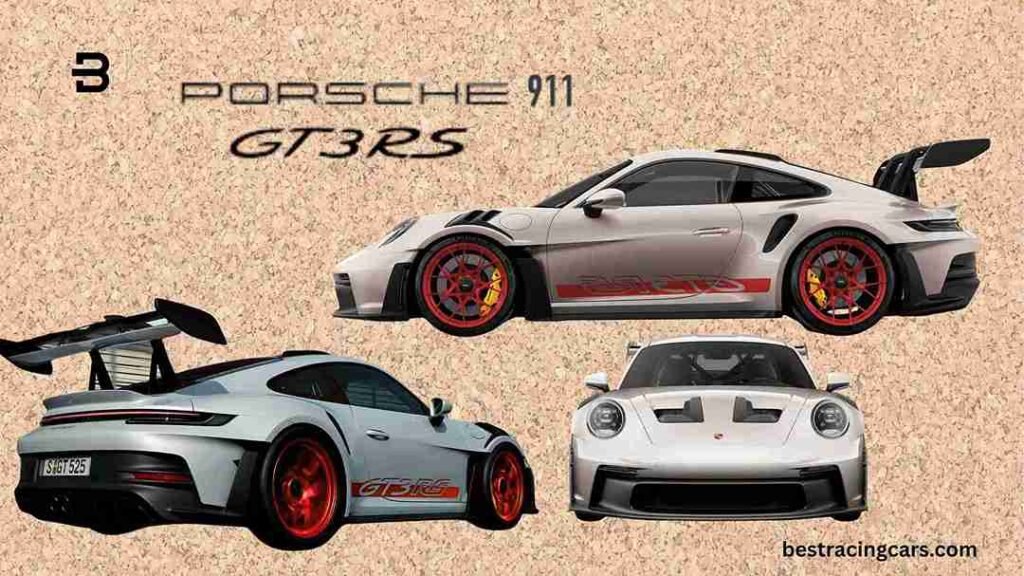Porsche 911 GT3 RS race car on a track, representing one of the top racing cars in California for 2025.