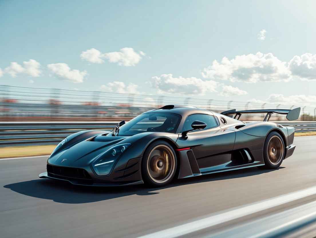 "SSC Tuatara hypercar at 295 mph (475 km/h) – verified top speed record holder among fastest production cars 2026 on racetrack"