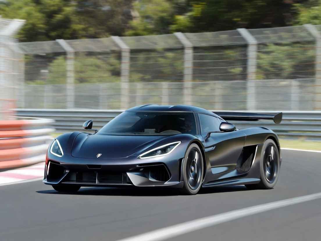 "Koenigsegg Gemera hypercar exceeding 250 mph – revolutionary 4-seater family hypercar in high-speed action on racetrack 2026"