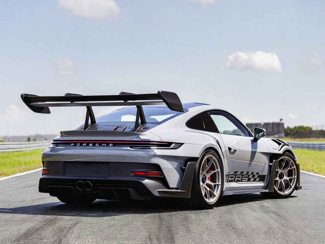 Low-angle rear view of 2026 Porsche 911 GT3 RS – US MSRP $241,200 and late 2025 availability