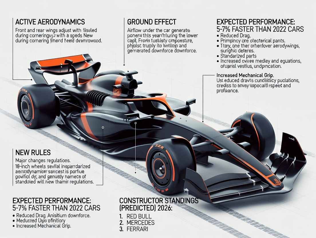 2026 F1 cars new regulations explained – Active aero, engine changes & performance for US fans