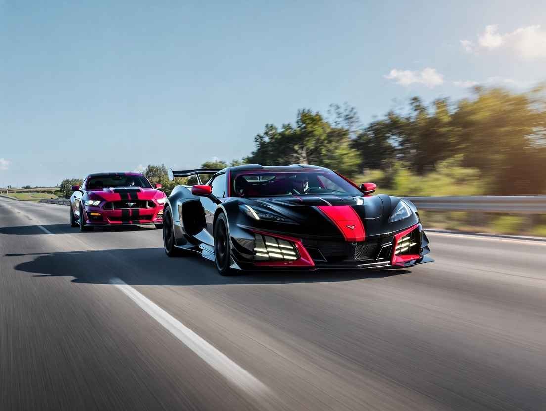 Corvette ZR1 vs Mustang GTD for American roads – 2026 supercar battle on highway