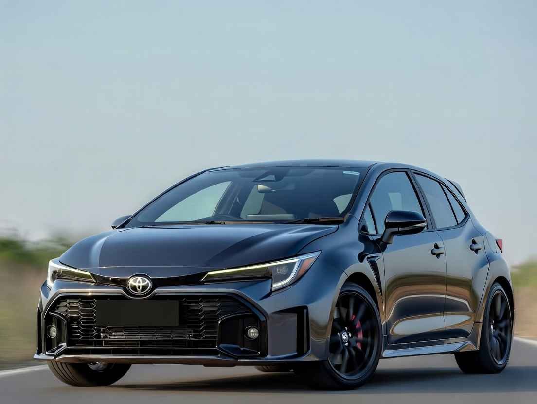 Toyota GR Corolla 4 door sports car front grille and aggressive styling, featured in best 4 door sports cars for raw fun and everyday practicality